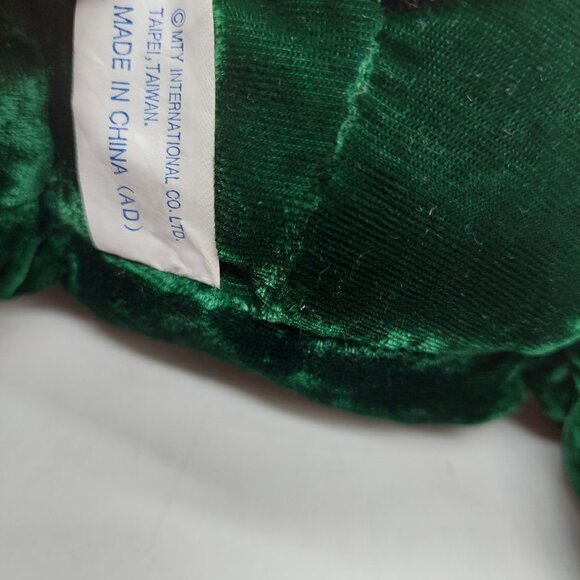 MTY International Reindeer Plush Velvet Green Red Christmas Stuffed Animal 14" - Picture 7 of 11